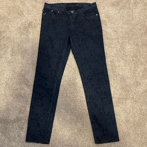 Deep blue Floral Patterned Rock & Republic Jeans